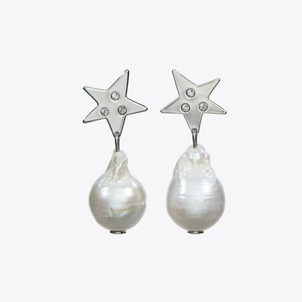 Price Firm - Tory Burch Moondance Pearl and Star Drop Earrings